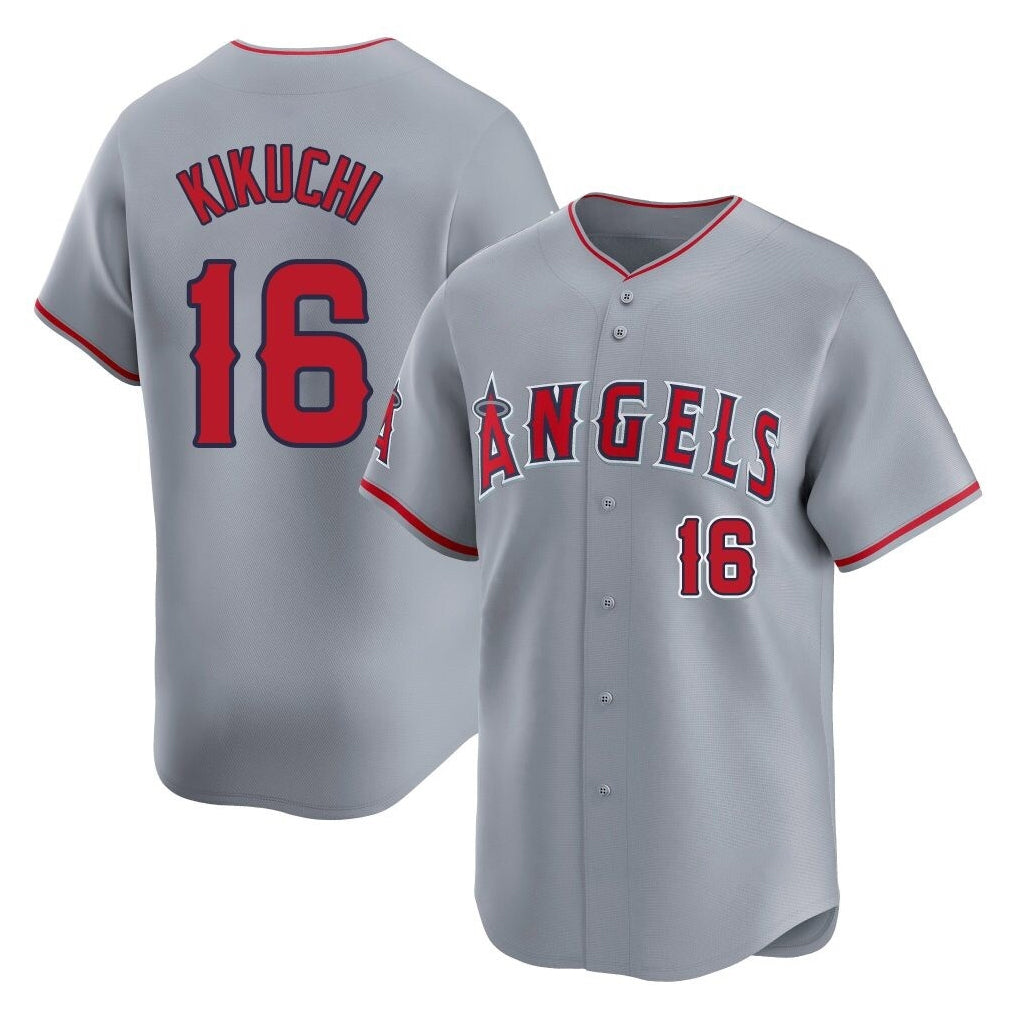 Seanshop LA.Angels #16 Yusei Kikuchi Player Gray Home Limited Stitched Jerseys