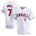 Seanshop LA.Angels #7 Jo Adell Player White Limited Home Stitched Jerseys
