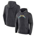Seanshop LA.Chargers Gray Pullover Hoodies Home Game Blank Player Stitched Jerseys