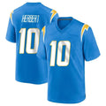 Seanshop LA.Chargers #10 Justin Herbert Player Blue Home Game Stitched Jerseys
