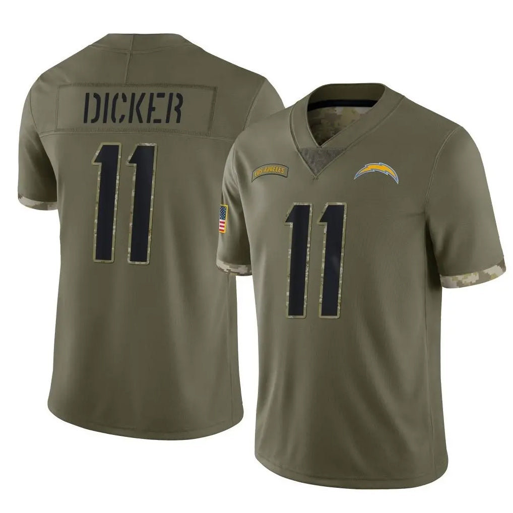Seanshop LA.Chargers #11 Cameron Dicker Player Olive Salute To Service Limited Stitched Jerseys