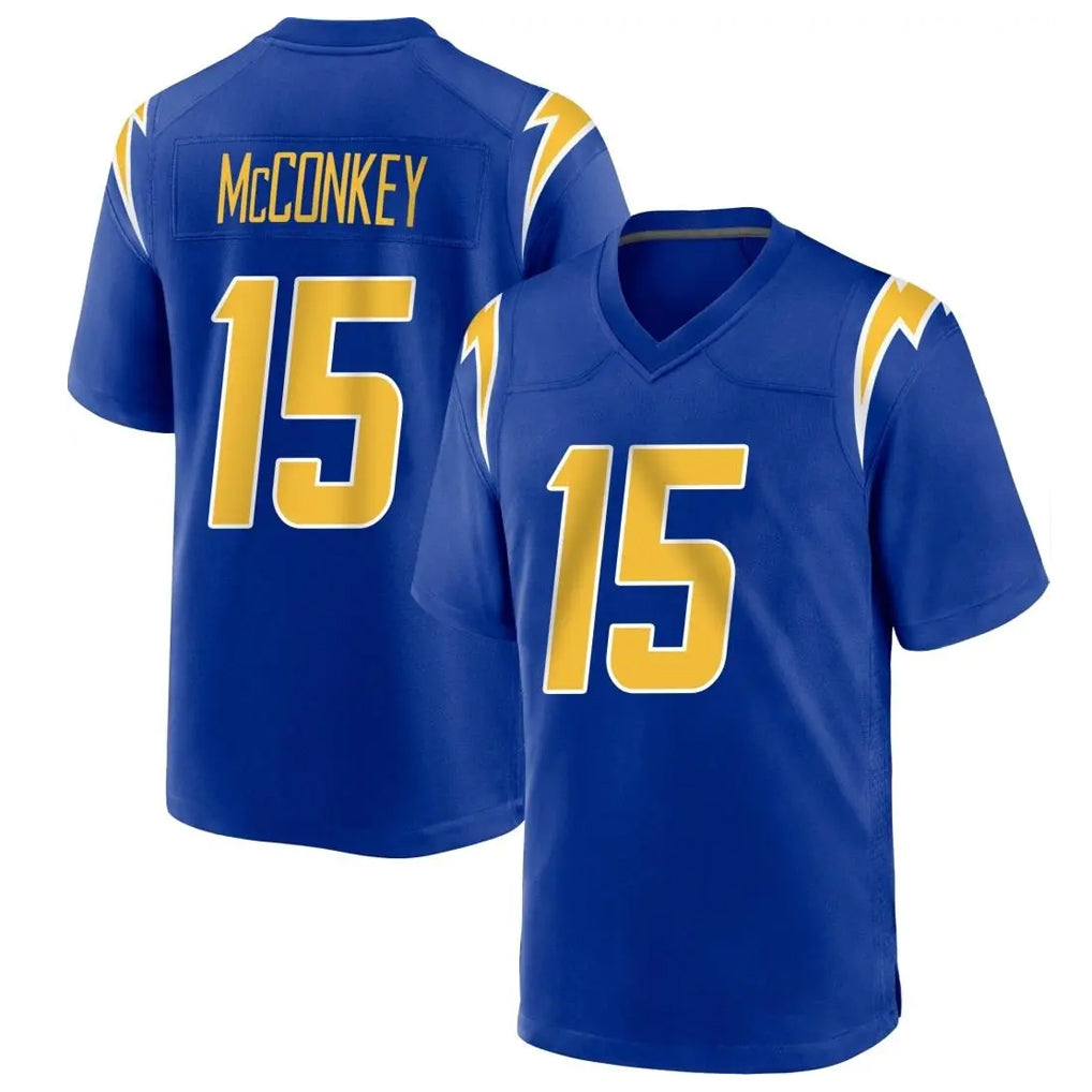 Seanshop LA.Chargers #15 Ladd McConkey Player Royal Home Game Stitched Jerseys