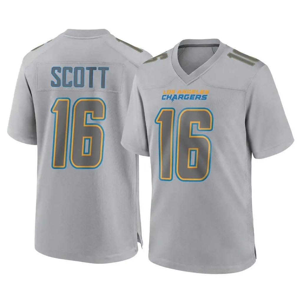 Seanshop LA.Chargers #16 J.K. Scott Player Gray Atmosphere Fashion Home Game Stitched Jerseys