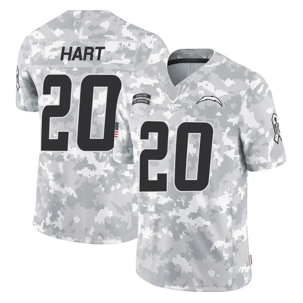 Seanshop LA.Chargers #20 Cam Hart Player Arctic Camo Salute To Service Limited Game Stitched Jerseys