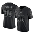 Seanshop LA.Chargers #30 Alec Ingold Player Black Limited Reflective Home Game Stitched Jerseys