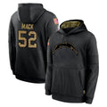 Seanshop LA.Chargers #52 Khalil Mack Player Black Salute to Service Hoodies Limited Game Stitched Jerseys