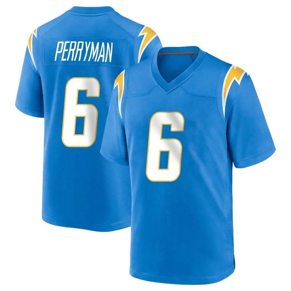 Seanshop LA.Chargers #6 Denzel Perryman Player Blue Home Game Stitched Jerseys