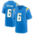 Seanshop LA.Chargers #6 Denzel Perryman Player Blue Home Game Stitched Jerseys