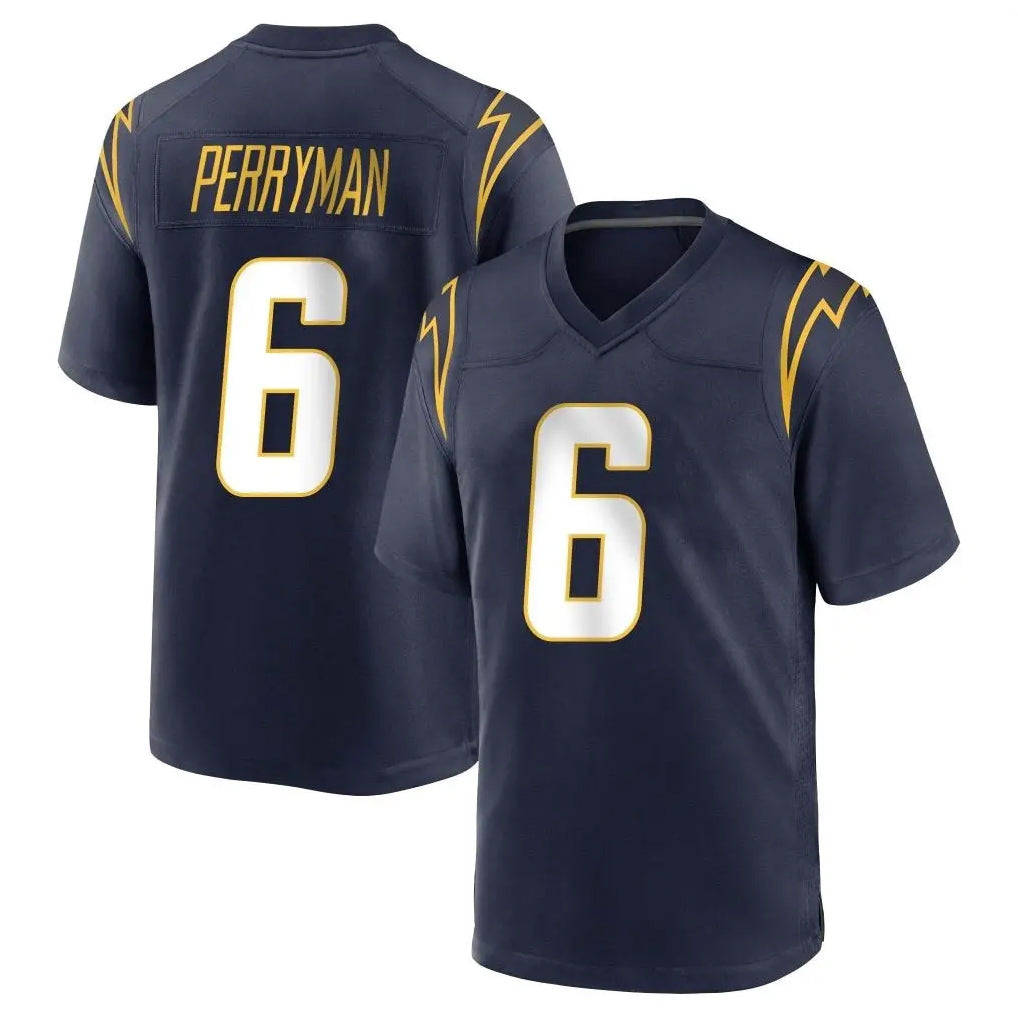 Seanshop LA.Chargers #6 Denzel Perryman Player Navy Home Game Stitched Jerseys