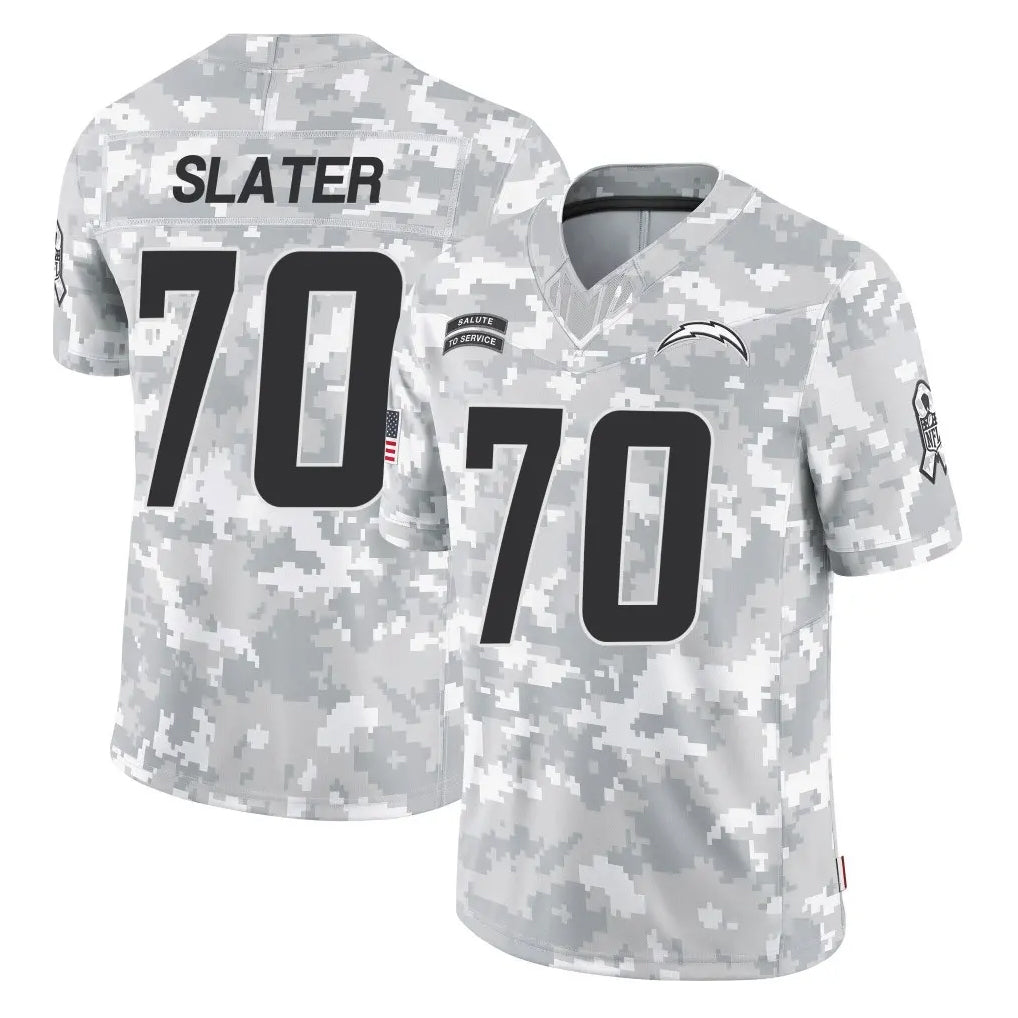Seanshop LA.Chargers #70 Rashawn Slater Player Arctic Camo Salute To Service Limited Game Stitched Jerseys
