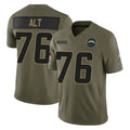 Seanshop LA.Chargers #76 Joe Alt Player Olive 2025 Salute To Service Limited Game Stitched Jerseys