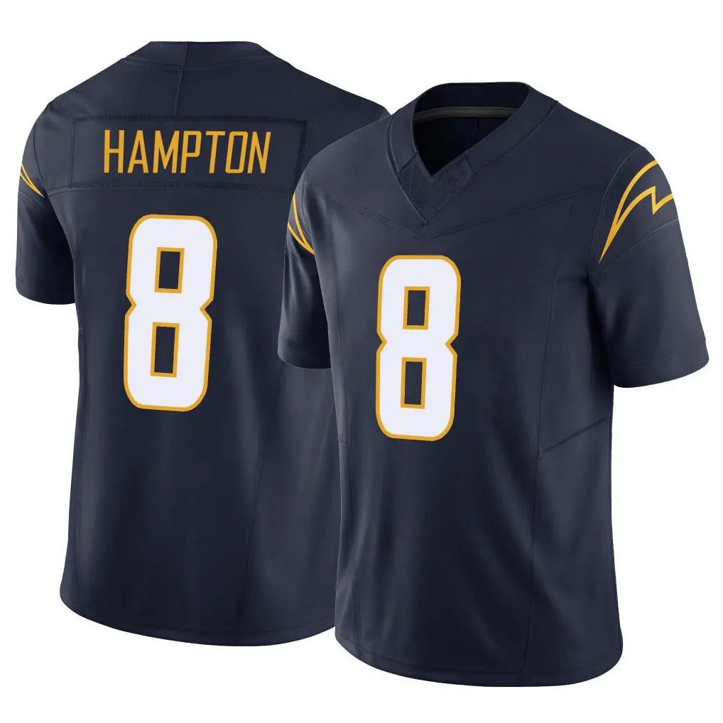 Seanshop LA.Chargers #8 Omarion Hampton Player Navy Limited Vapor F.U.S.E. Home Game Stitched Jerseys