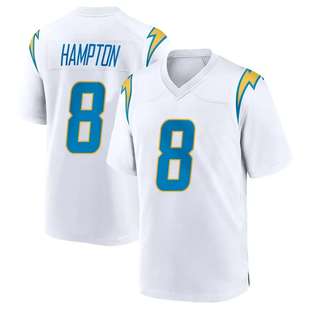 Seanshop LA.Chargers #8 Omarion Hampton Player White Home Game Stitched Jerseys
