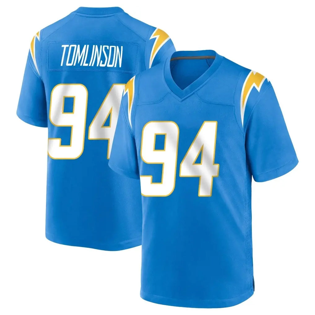 Seanshop LA.Chargers #94 Dalvin Tomlinson Player Blue Home Game Stitched Jerseys