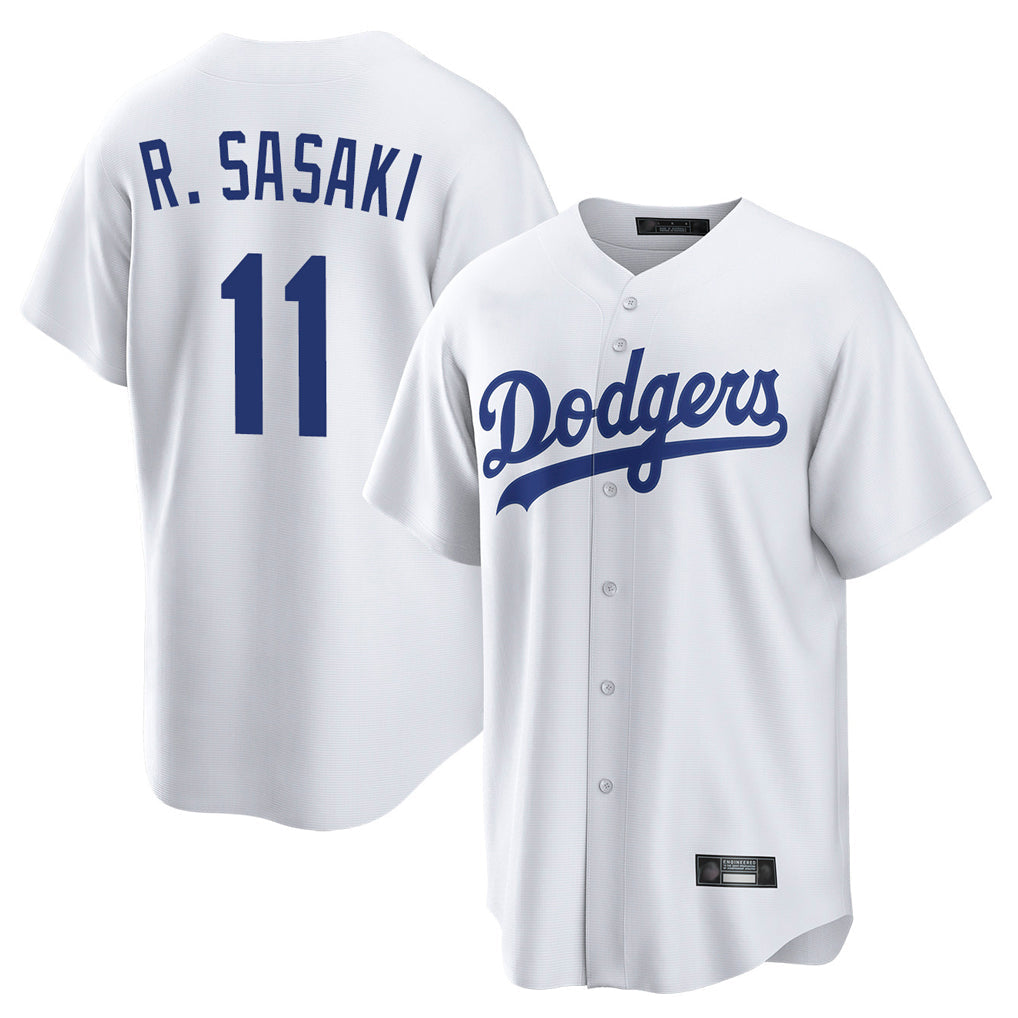 Seanshop LA.Dodgers #11 Roki Sasaki Player White Game Home Stitched Jerseys