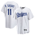 Seanshop LA.Dodgers #11 Roki Sasaki Player White Game Home Stitched Jerseys