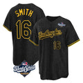 Seanshop LA.Dodgers #16 Will Smith Player Black World Series Snake Skin City Game Home Stitched Jerseys