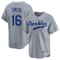 Seanshop LA.Dodgers #16 Will Smith Player Gray Game Limited Home Stitched Jerseys