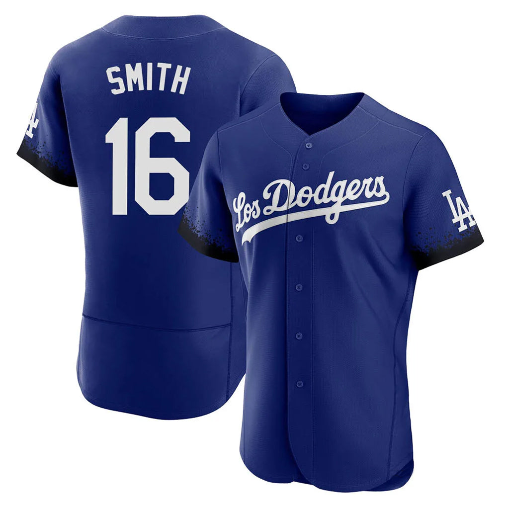 Seanshop LA.Dodgers #16 Will Smith Player Royal City Connect Elite Home Stitched Jerseys