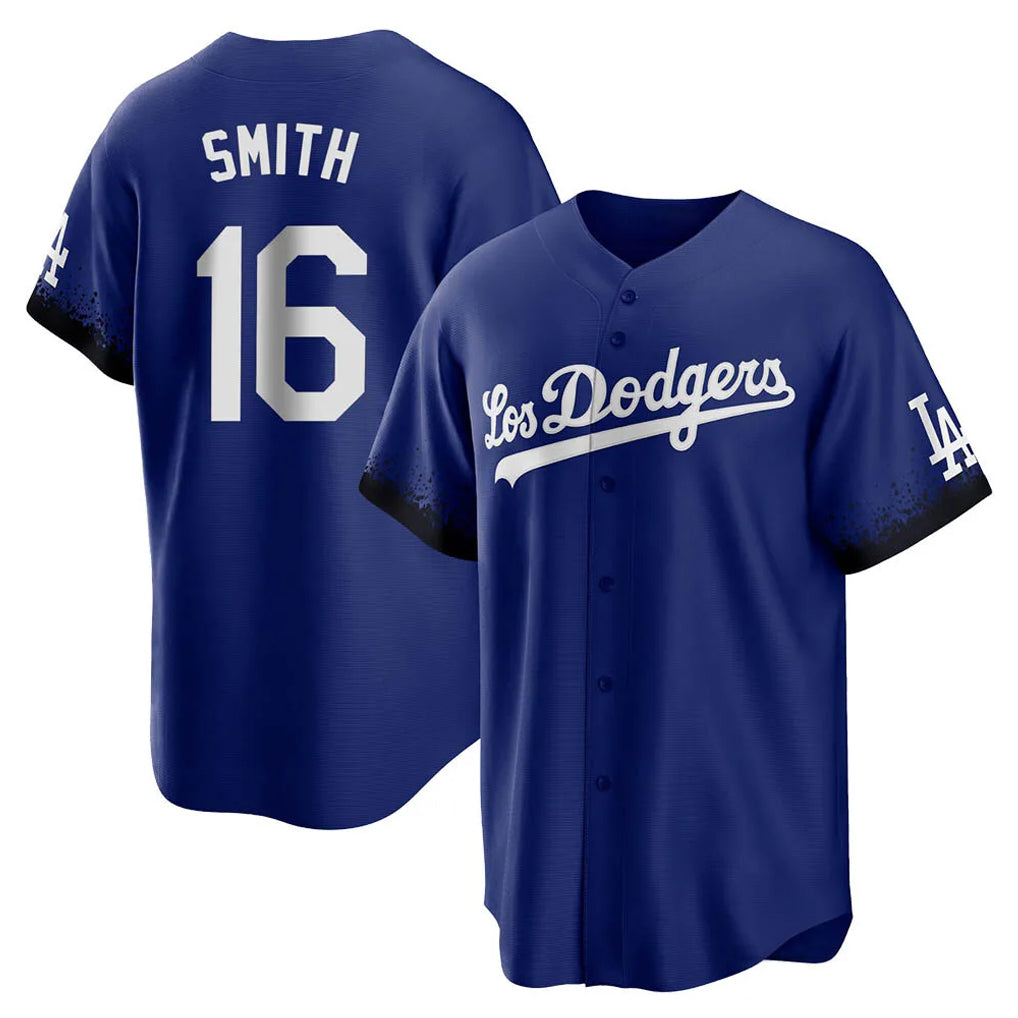 Seanshop LA.Dodgers #16 Will Smith Player Royal City Connect Home Game Stitched Jerseys