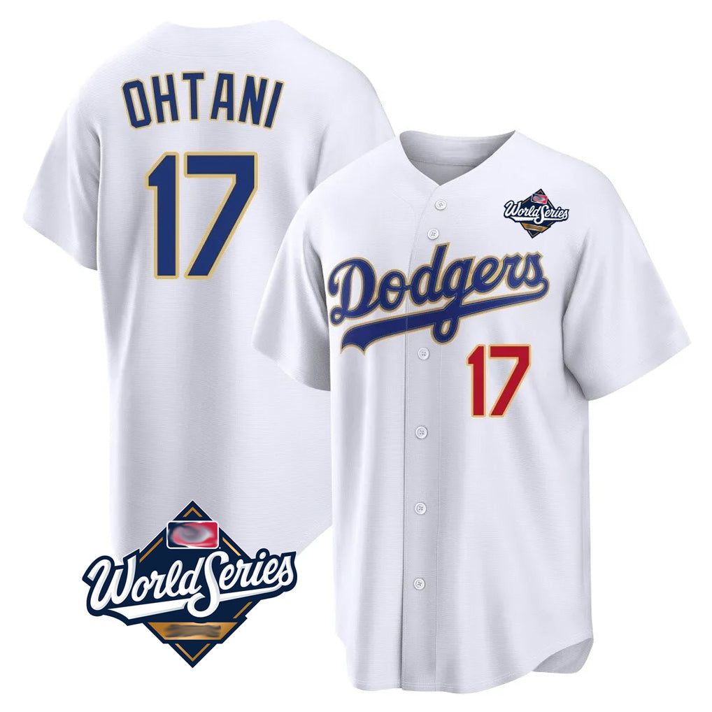 Seanshop LA.Dodgers #17 Shohei Ohtani Player Gold White World Series 2026 Collection Stadium Limited Stitched Jerseys