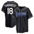 Seanshop LA.Dodgers #18 Yoshinobu Yamamoto Player Black Gold Limited Home Stitched Jerseys