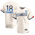 Seanshop LA.Dodgers #18 Yoshinobu Yamamoto Player Cream City Connect Limited Home Stitched Jerseys