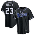 Seanshop LA.Dodgers #23 Kyle Tucker Player Black Carbon Limited Home Stitched Jerseys