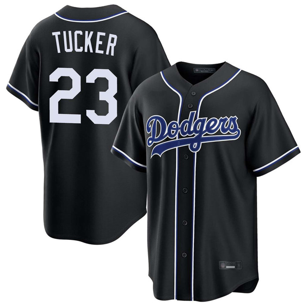 Seanshop LA.Dodgers #23 Kyle Tucker Player Black Carbon Limited Home Stitched Jerseys