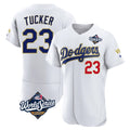 Seanshop LA.Dodgers #23 Kyle Tucker Player Gold White World Series 2026 Collection Stadium Limited Elite Stitched Jerseys