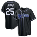 Seanshop LA.Dodgers #25 Tommy Edman Player Black Carbon Limited Home Stitched Jerseys