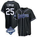 Seanshop LA.Dodgers #25 Tommy Edman Player Black World Series Meet Carbon Limited Home All Stitched Jerseys