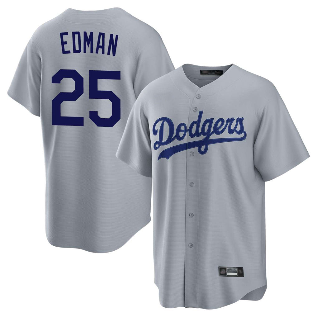 Seanshop LA.Dodgers #25 Tommy Edman Player Gray Game Stitched Jerseys
