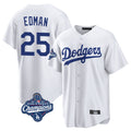 Seanshop LA.Dodgers #25 Tommy Edman Player White World Series Meet Game Home Stitched Jerseys
