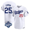 Seanshop LA.Dodgers #25 Tommy Edman Player White World Series Meet Limited Home Stitched Jerseys