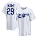 LA.Dodgers #29 Tarik Skubal White Seanshop Home Replica Jersey