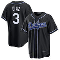 Seanshop LA.Dodgers #3 Edwin D¨ªaz Player Black Carbon Limited Home Stitched Jerseys