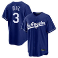 Seanshop LA.Dodgers #3 Edwin D¨ªaz Player Royal Game Stitched Jerseys