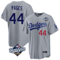 Seanshop LA.Dodgers #44 Andy Pages Player Gray World Series Game Home Stitched Jerseys