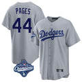 Seanshop LA.Dodgers #44 Andy Pages Player Gray World Series Meet Game Stitched Jerseys