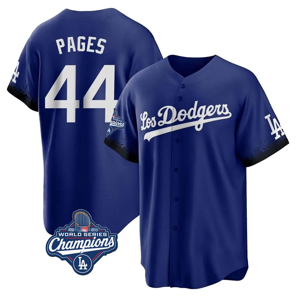 Seanshop LA.Dodgers #44 Andy Pages Player Royal World Series Meet City Connect Home Game Stitched Jerseys