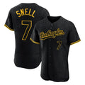 Seanshop LA.Dodgers #7 Blake Snell Player Black Snake Skin City Limited Elite Home Stitched Jerseys