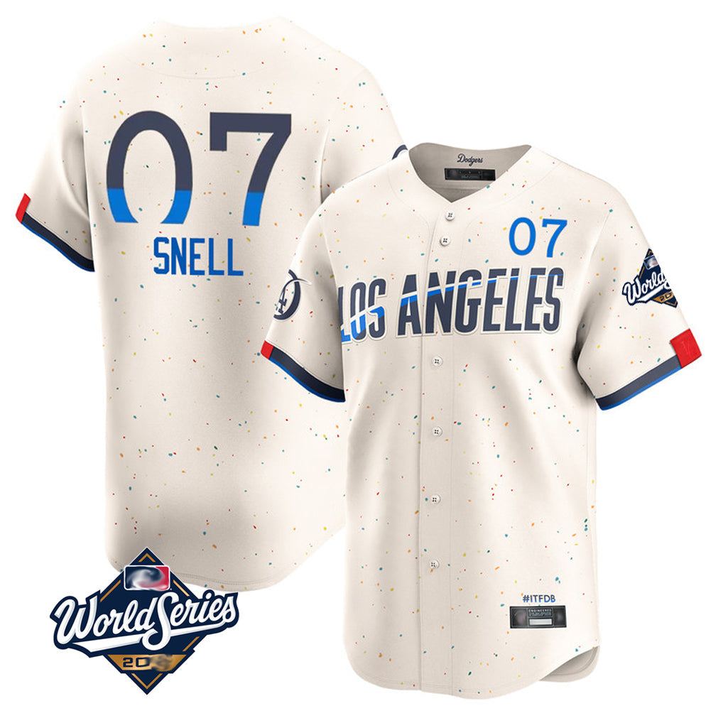 Seanshop LA.Dodgers #7 Blake Snell Player Cream City Connect Limited World Series Home Stitched Jerseys