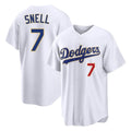 Seanshop LA.Dodgers #7 Blake Snell Player Gold White 2026 Collection Stadium Limited Stitched Jerseys