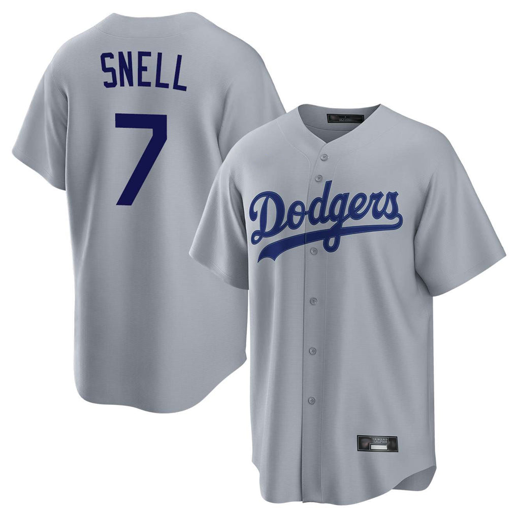 Seanshop LA.Dodgers #7 Blake Snell Player Gray Game Stitched Jerseys