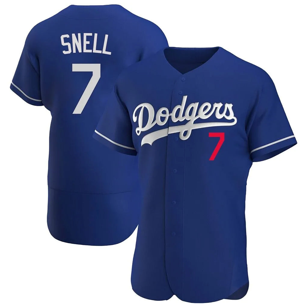 Seanshop LA.Dodgers #7 Blake Snell Player Royal Limited Elite Home Stitched Jerseys
