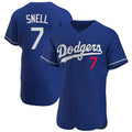 Seanshop LA.Dodgers #7 Blake Snell Player Royal Limited Elite Home Stitched Jerseys