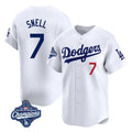 Seanshop LA.Dodgers #7 Blake Snell Player White Game Limited World Series Meet Home Stitched Jerseys