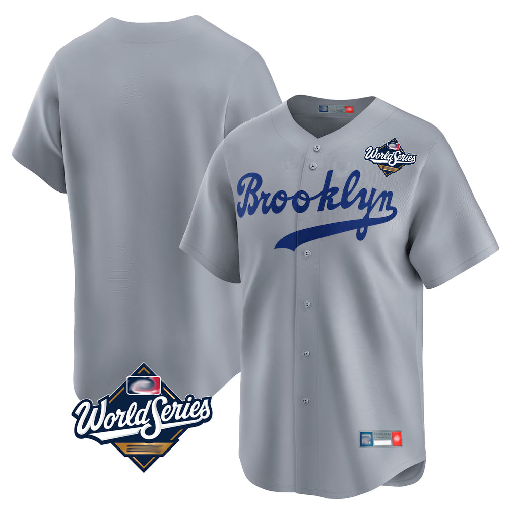 Seanshop LA.Dodgers Blank Player Gray Game Limited Home World Series Stitched Jerseys