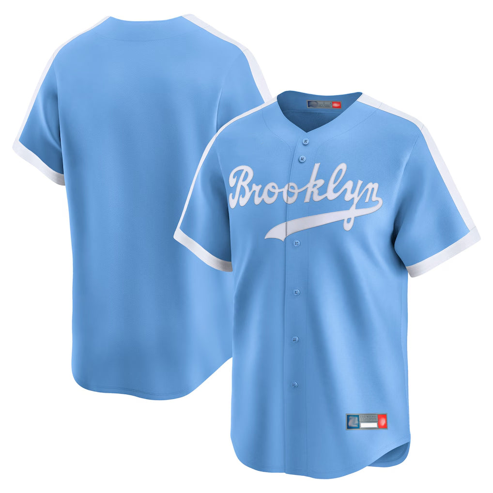 Seanshop LA.Dodgers Blank Player Light Blue Cooperstown Collection Limited Stitched Jerseys
